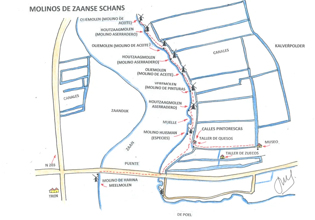 24 mapa-Zaanse Schans-Países bajos